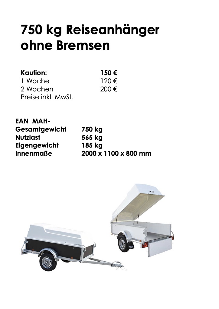 Reiseanhaengerohnebremsen