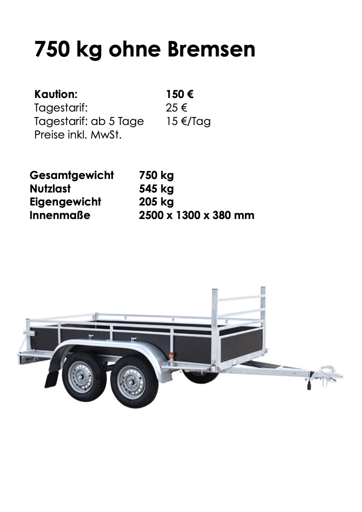 750kgohnebremsen